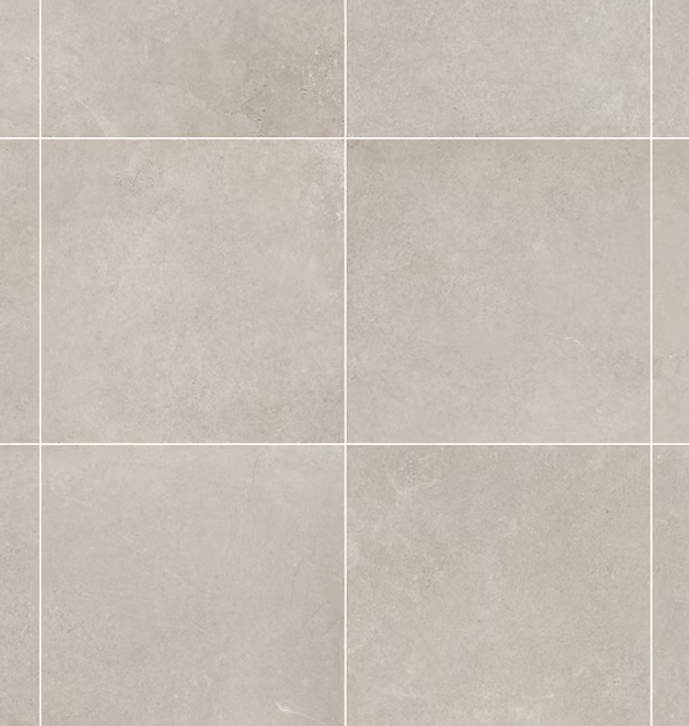 Aurelle Chalk matt tile 600 x 600 with soft neutral textured finish
