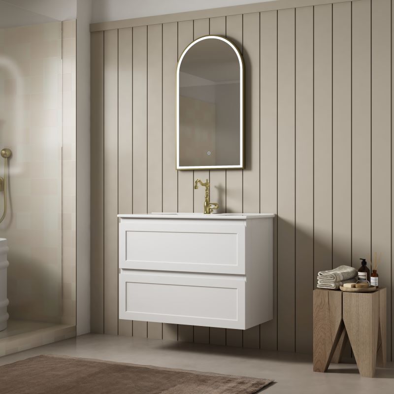 Hartwell 900mm White Vanity with Ceramic Top