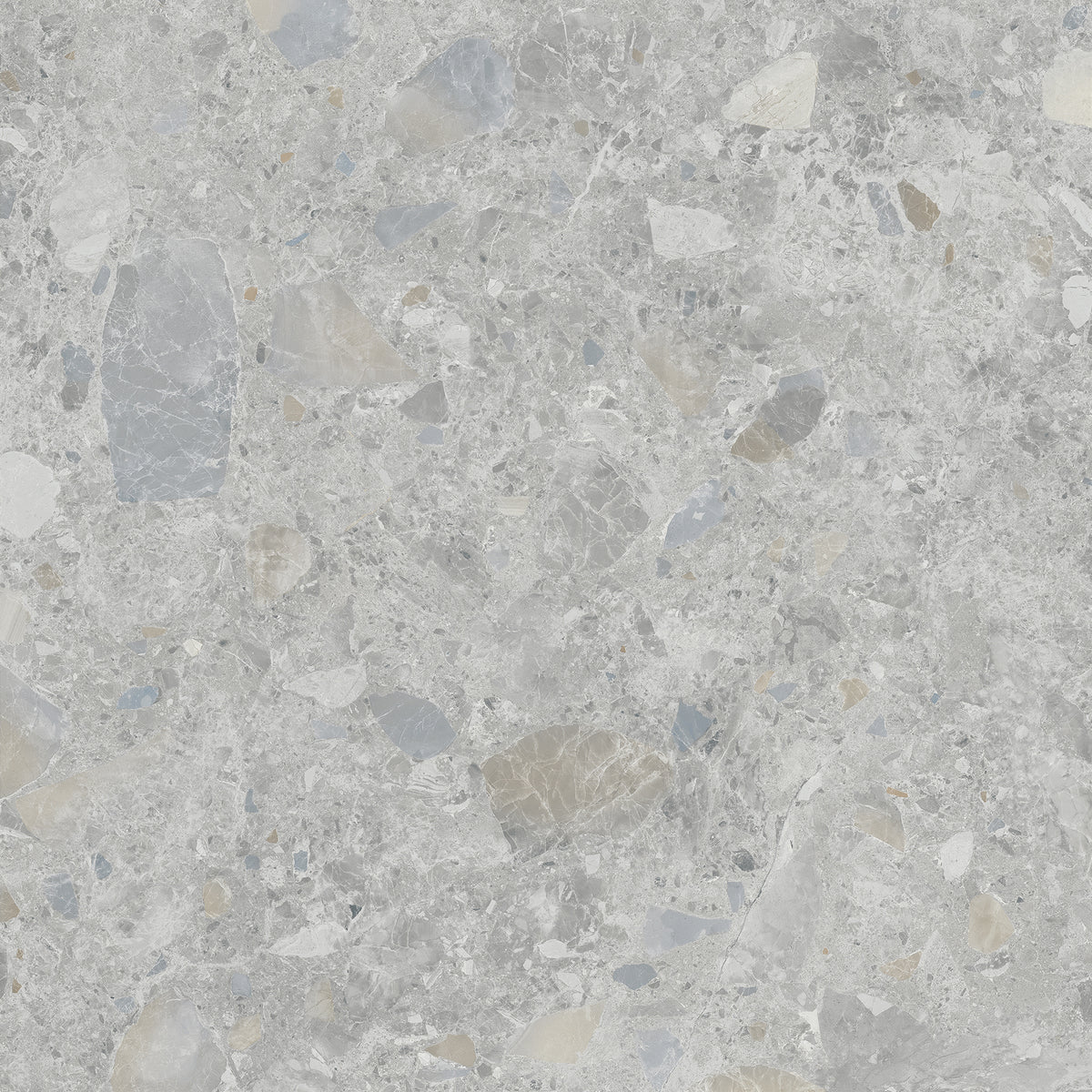 Varenza Grey Terrazzo Porcelain Tile 600 × 600 mm