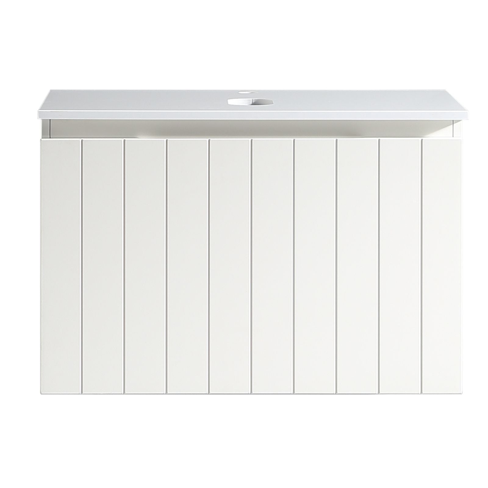 Bayshore vanity 750mm matte white front no basin
