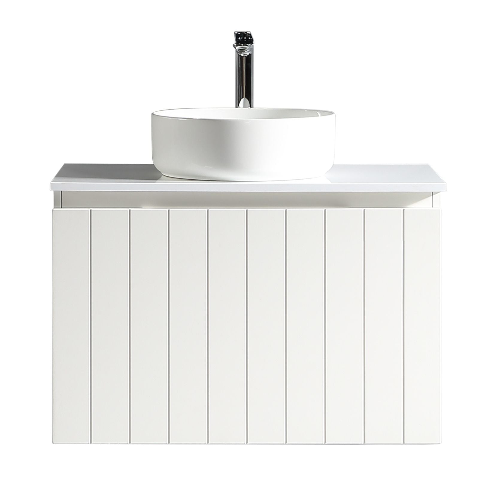 Bayshore vanity 750mm matte white front