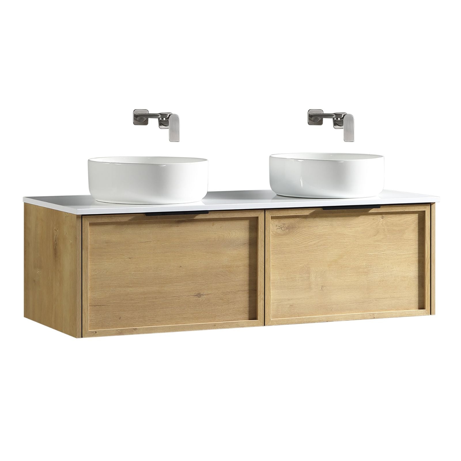 Brayden vanity 1200mm natural oak side view