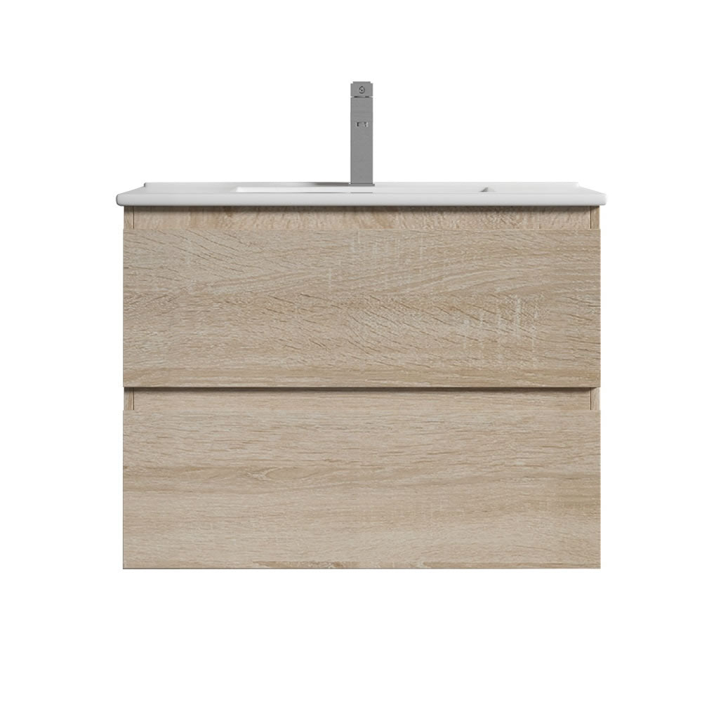 Luna Natural Oak Wall-Hung Vanity 750mm
