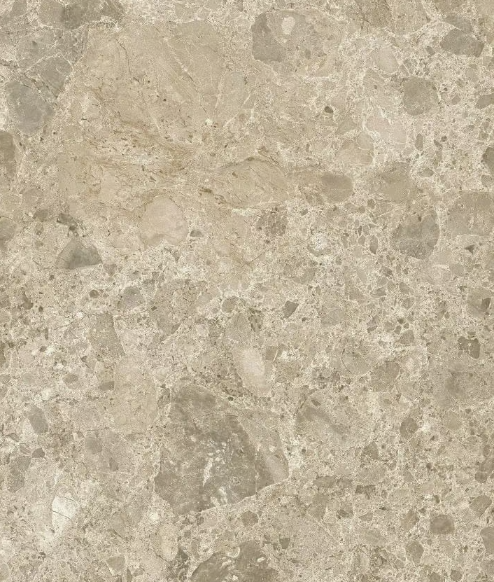 Shop Cavero Dark Beige Rectified Stone Tile 600 × 600 mm at Hora Bathrooms. A warm, natural stone-inspired design with distinctive tonal variation.