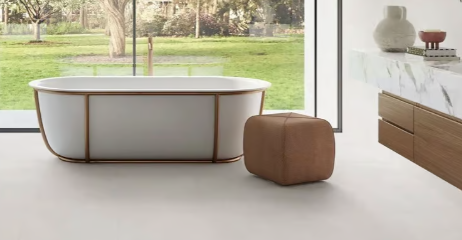 Seranova Snow matt porcelain tile 400 × 600 mm with a soft light neutral appearance
