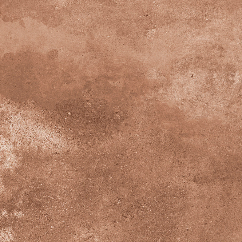 Virello red terracotta matt tile, 300 x 300 mm, featuring a warm earthy colour and a square format.