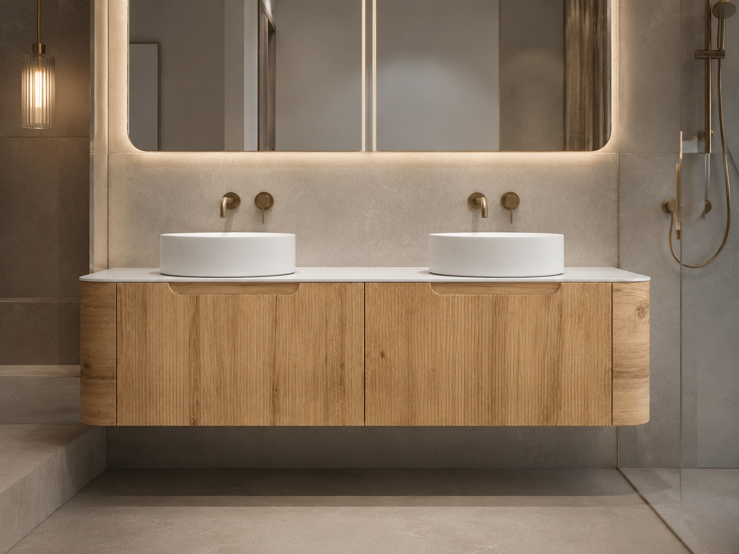 Arlocurve Fluted Front 1800mm Vanity