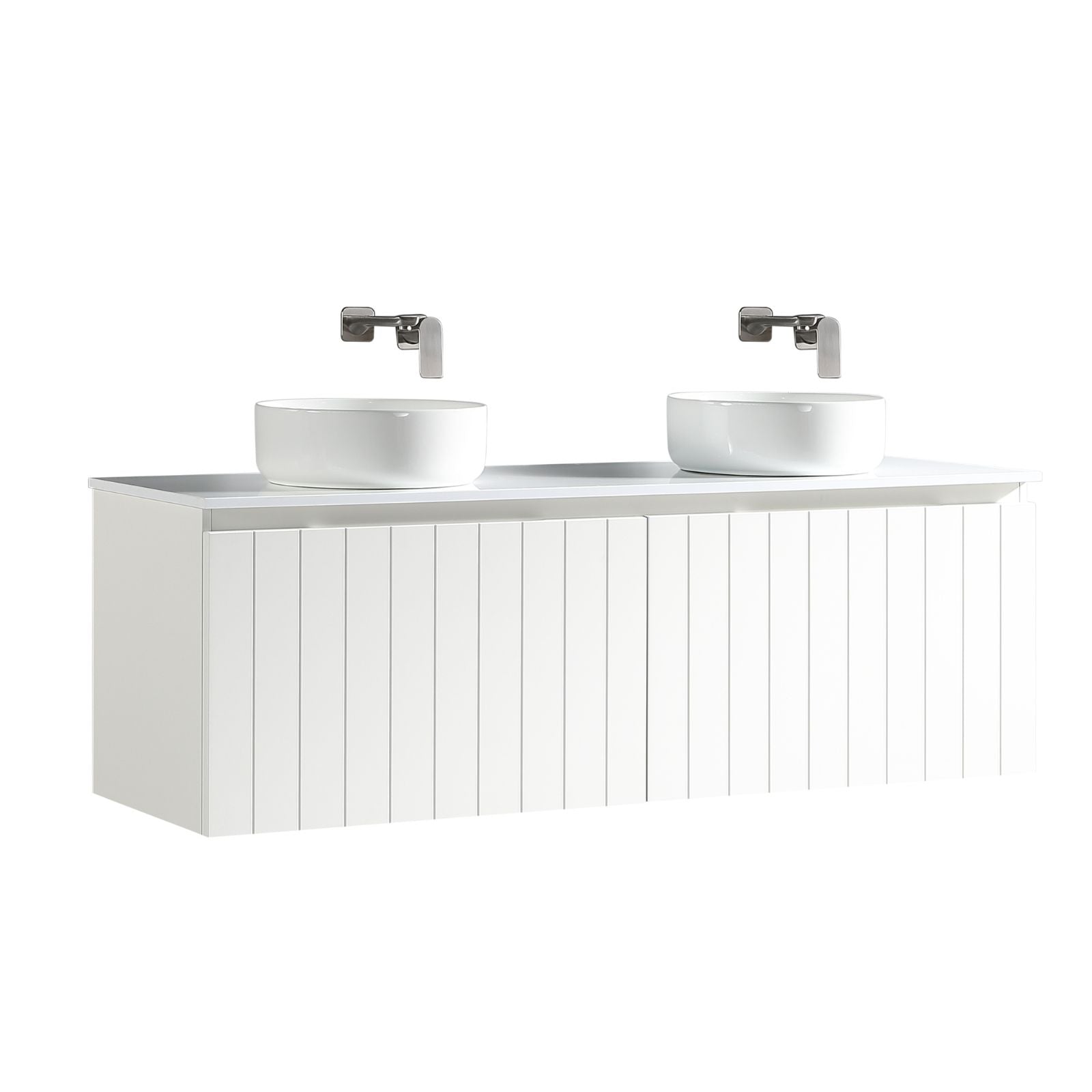 Bayshore vanity 1500mm matte white side