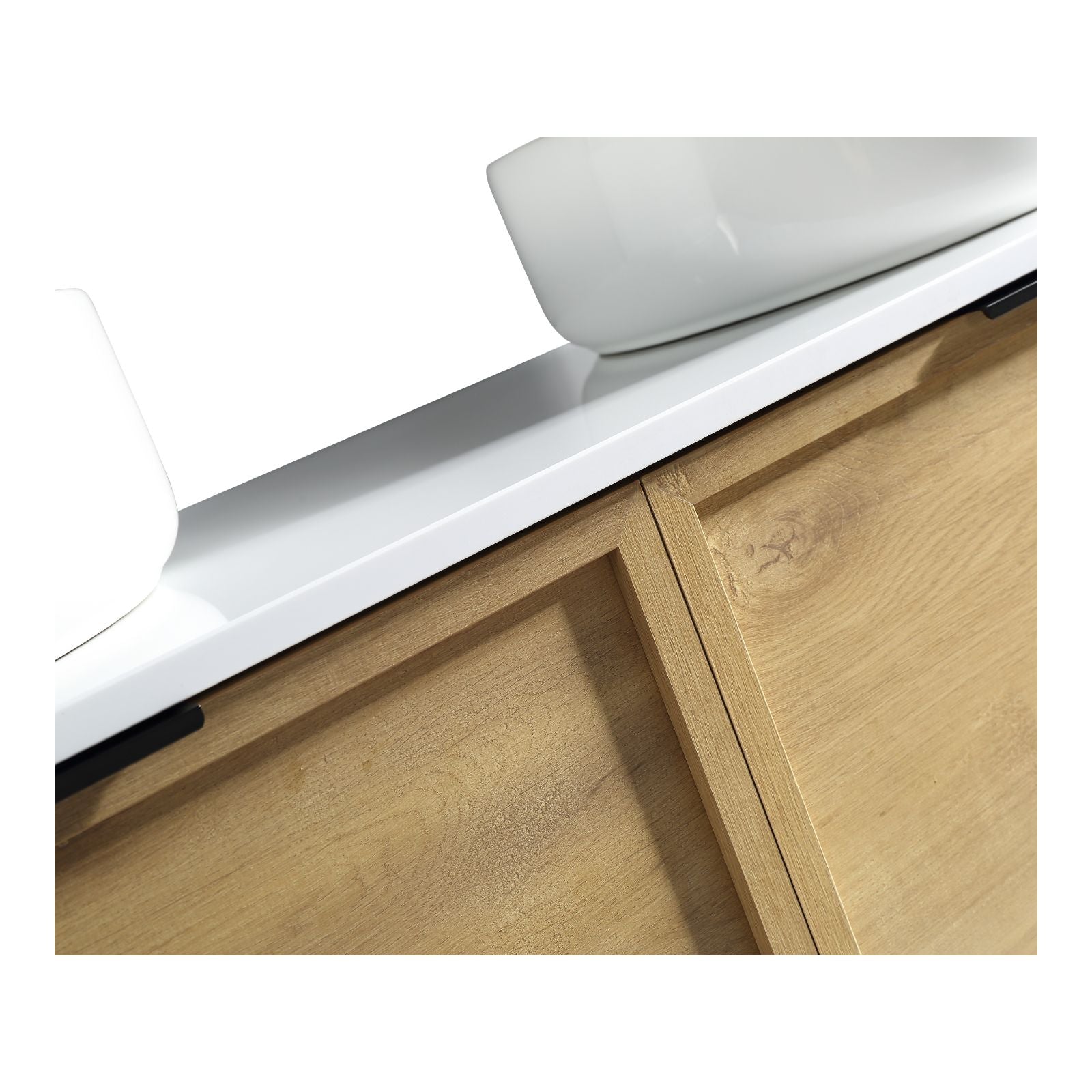 Brayden vanity 1200mm natural oak closed drawer detail