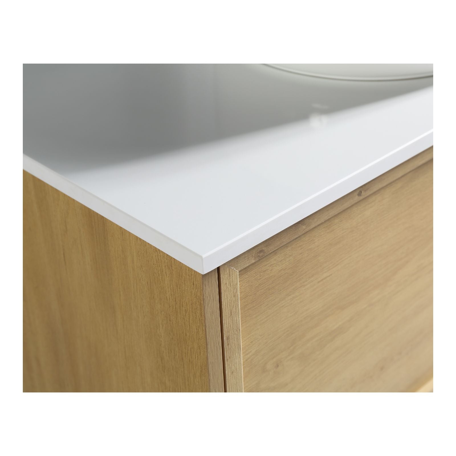 Brayden vanity 1200mm natural oak corner detail