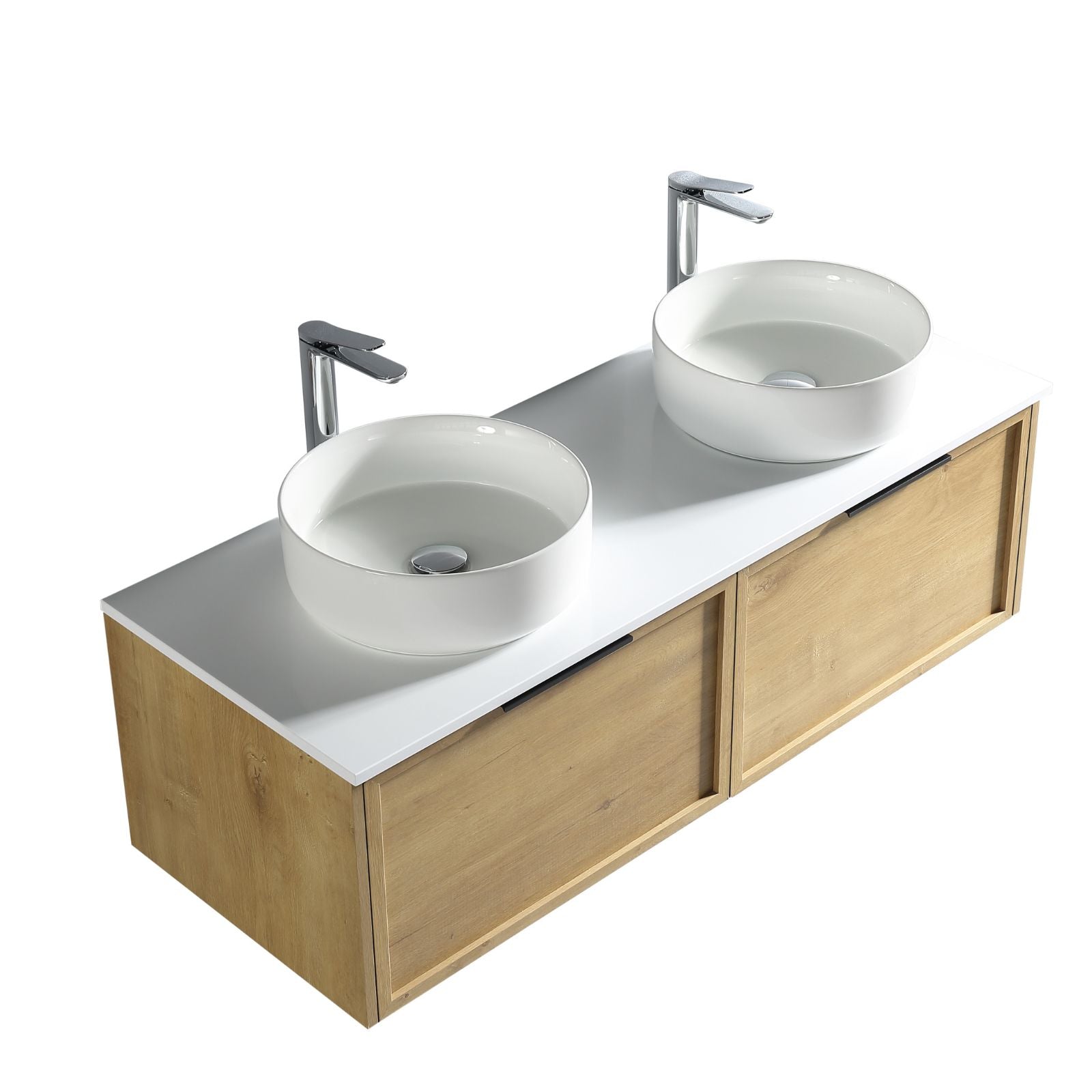Brayden vanity 1200mm natural oak top view