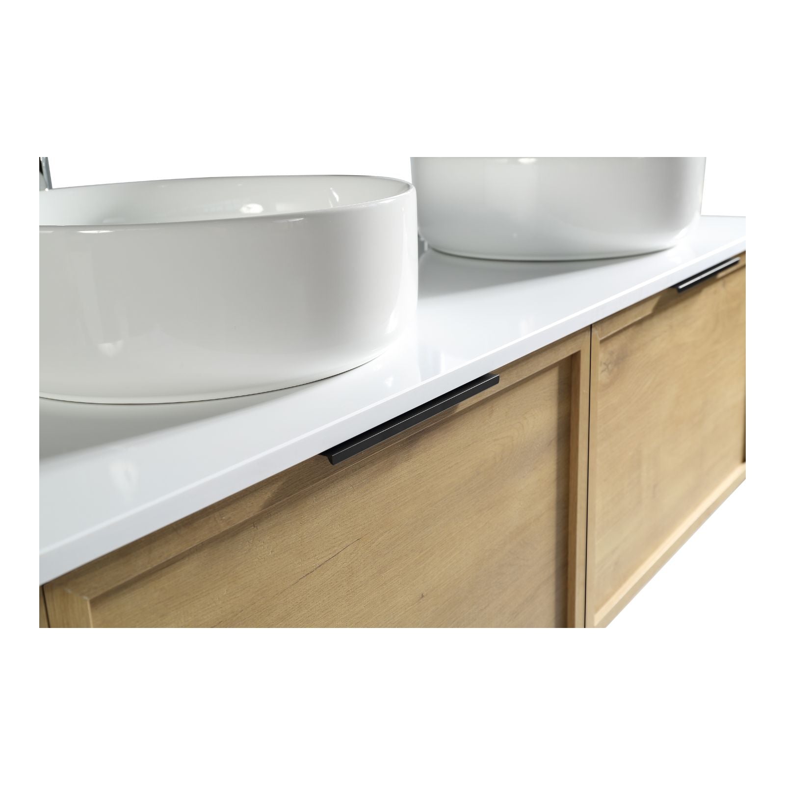 Brayden vanity 1200mm natural oak handle detail