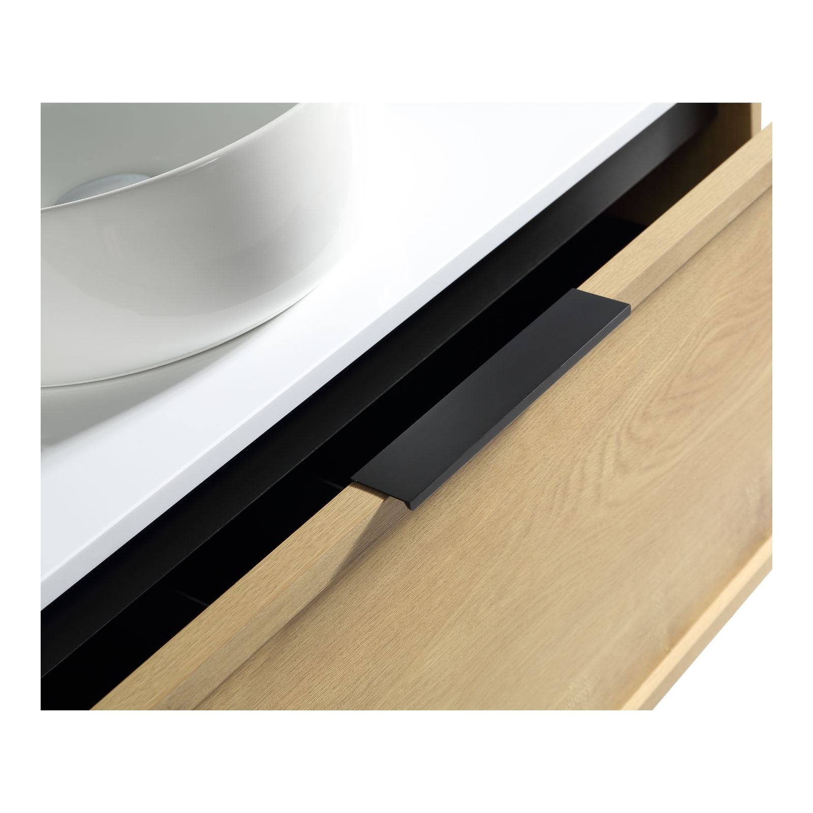 Brayden vanity 1200mm natural oak single handle detail