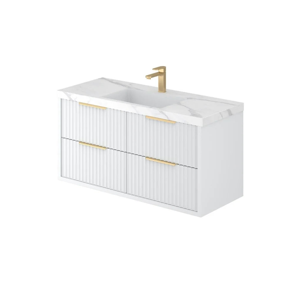 Montclair 1200mm Matt White Wall Hung Vanity